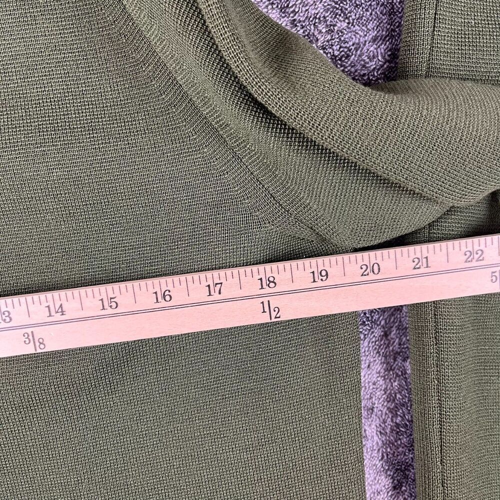Vtg 60's St. Andrews 100% Pure Zephyr Wool Knitted Cardigan Skirt Set Green 16 - Picture 9 of 15